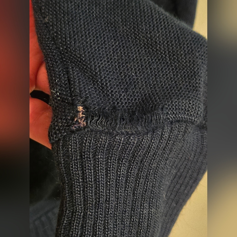 Men's Navy Button-Front Cardigan Sweater - Picture 3 of 14